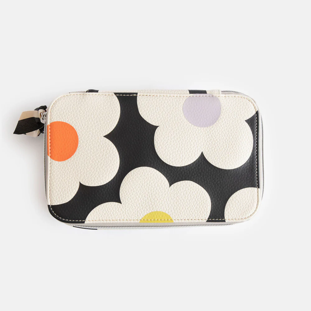 Multi Flower Charcoal Make Up Case - Image 3